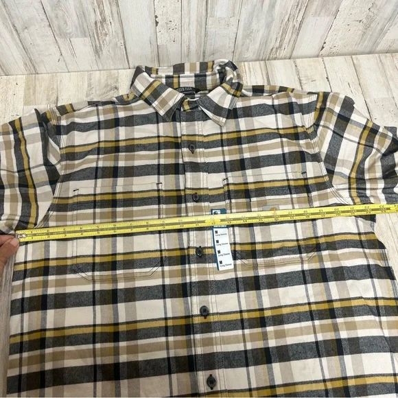 Carhartt Men's Flannel Rugged Flex Relaxed Midweight Long Sleeve plaid M NWT - Picture 7 of 12
